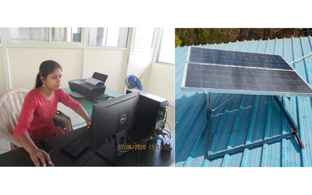 800 VA solar computer and printer